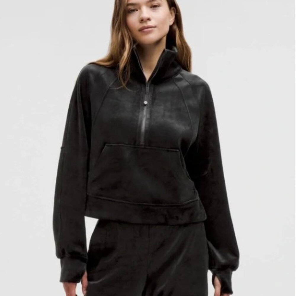 Lululemon oversized velvet scuba half zip - size M/L NWT